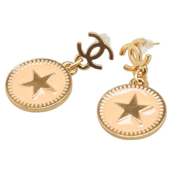 CHANEL Pink Logo Earrings - Picture 1 of 6